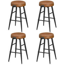 Vasagle - Collection Echo Tabouret de Bar, Lot de 4, Chaise de Cuisine, Siège Haut, en pu avec Coutures, Hauteur Assise 63 cm, pour Cuisine, Bar à