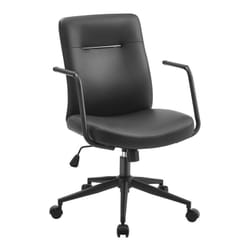 Songmics - Chaise de Bureau Pivotante, Fauteuil Ergonomique, Surface en pu Facile à Nettoyer, Hauteur Réglable, Dossier Confortable, Assise Incurvée,