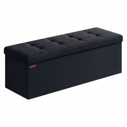 Optimisez votre espace : Ce banc de rangement SONGMICS est à la fois un meuble de rangement et un siège pratique. Il offre su ...