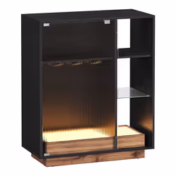Description générale Donnez de l’allure à votre intérieur avec ce meuble de bar au design raffiné. L’association de la porte  ...
