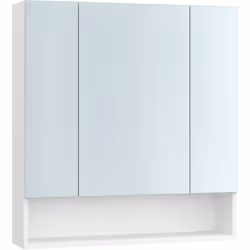 【ESPACE OUVERT ET FERMÉ】 Les compartiments supérieurs derrière la porte de cette armoire murale sont parfaits pour cacher l’a ...