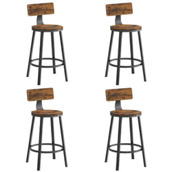 Vasagle - Chaises de Bar, Tabourets Hauts, avec Dossier, Siège de Cuisine, Cadre en Acier, Montage Facile, Siège de 62,5 cm de Haut, Style