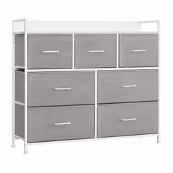 Description générale Transformez votre maison avec cette commode pratique et élégante. Avec 7 tiroirs, elle vous aide à garde ...