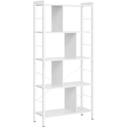 Vasagle - tagère, Bibliothèque, Étagère de Bureau à 5 Niveaux, Étagère sur Pied, Bibliothèque Ouverte, Grande, Structure Métallique, Style Morderne,