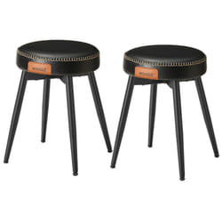 Vasagle - Tabouret de Salle à Manger, Lot de 2, Chaise de Cuisine, Siège Rembourré, pu avec Coutures, Style Moderne Mi-siècle, Hauteur 48,2 cm, pour