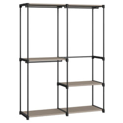 Songmics - Armoire de Rangement, Penderie Pliable, Dressing, Armoire Métallique, avec Barres de Suspension, Porte-vêtements, pour Vestiaire, Chambre,