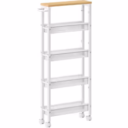 Description générale Ce chariot de cuisine fin, d'une largeur de 13 cm, est parfait pour optimiser l'espace dans des environn ...