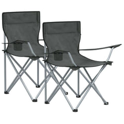 Chaise Pliante Camping, Lot de 2, Chaise de Pêche Extérieur, avec Accoudoir, Porte-gobelet, Portable, Pliable, Capacité 120 kg, Camping, Jardin,