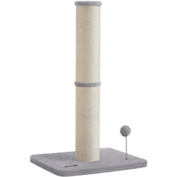 Feandrea - Griffoir pour Chat, 85 cm de Haut, Moyens et Larges Chats, Dissuade de Gratter les Meubles, Poteau à Gratter en Sisal, Pompom à Ressort