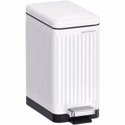 【ÉLÉGANT ET COMPACT】 À la fois moderne et classique, le design cannelé de cette poubelle en fait un accessoire séduisant qui  ...
