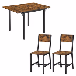 Caractéristiques : Table à manger : Couleurs : Marron rustique, noir Matériaux : Panneau d’aggloméré, acier Dimensions de la  ...