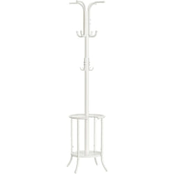 Songmics - Porte-manteau, Portant à Vêtements avec Porte-parapluie, 12 Crochets, Structure Métallique, Hauteur 175 cm, pour Entrée, Salon, Chambre,