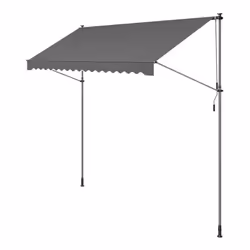 Caractéristiques : Couleur : Gris anthracite Matériaux : Acier traité par poudrage, aluminium, tissu polyester (180 g/m²) ave ...