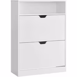 Description générale Le meuble à chaussures en blanc nuage est un excellent choix pour organiser vos chaussures tout en ajout ...