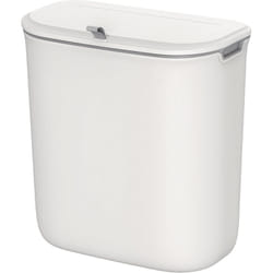 Songmics - Poubelle de Cuisine Suspendue, 9L, Petite Poubelle Compost, avec Couvercle, Déchets Alimentaires, Poubelle Murale, à Accrocher sur