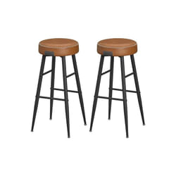 Vasagle - Collection Echo Tabouret de Bar, Lot de 2, Chaise de Cuisine, Siège Haut, en pu avec Coutures, Hauteur Assise 76,2 cm, pour Cuisine, Bar à
