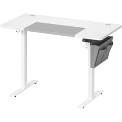 Songmics - Bureau Assis Debout Électrique, 60 x 120 x (72-120) cm, Table Réglable en Hauteur, Mémoire 4 Hauteurs, Pochette, Cadre en Acier, Dessus