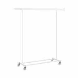 Caractéristiques : Couleur : Blanc classique Matériaux : Acier, roulette en PP Dimensions : (92-132) x 45,4 x 160 cm (L x l x ...