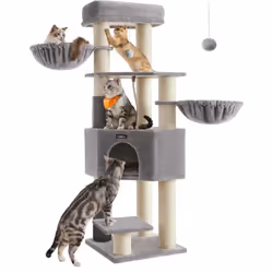 Description générale Offrez à votre chat un espace de jeu et de repos idéal avec cet arbre à chat. Équipé de tapis chauds sur ...