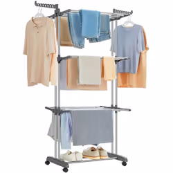 Description générale Découvrez cet étendoir à linge pratique, conçu pour faciliter le séchage de vos vêtements. Il est équipé ...