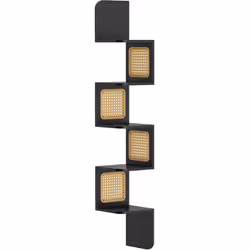 [Invitez le charme boho] Cette étagère d’angle est élégante avec une teinte noir cendré qui évoque des éléments naturels. Des ...