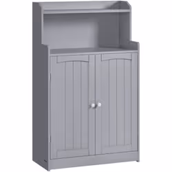 【SPACIEUX】 Ce meuble de salle de bain dispose de 2 étagères ouvertes pour garder les articles de toilette fréquemment utilisé ...