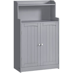 Vasagle - Meuble de Salle de Bain, Meuble de Rangement, Armoire, 2 Portes, 2 Étagères Réglables, pour Salle à Manger, Cuisine, Salon, 30 x 60 x 100