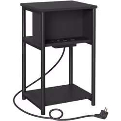[Table d’appoint avec multiprise] Cette table d’appoint est équipée d’une prise intégrée avec 2 prises CA, 2 ports USB et un  ...