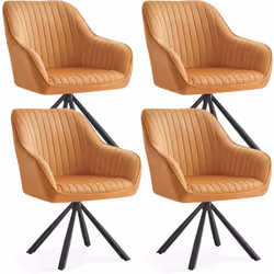【ASSISE CONFORTABLE OPTIMALE】 Grâce à la housse en velours doux et confortable, ces chaises de salle à manger offrent autant  ...