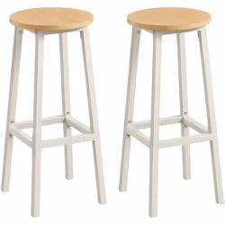 [Indémodable] La surface dorée, la structure blanche et les pieds évasés confèrent à ce tabouret de bar un charme intemporel  ...