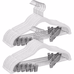 [Pinces réglables] La distance entre les 2 pinces du cintre est réglable (longueur max. 38 cm, idéale pour les pantalons et l ...