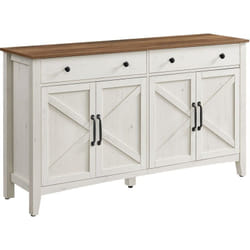 Buffet, Meuble de Rangement avec Tiroir, Meuble de Cuisine, avec Portes, Étagère Réglable, Style Campagne, pour Salon, Salle à Manger, 40 x 140 x 80