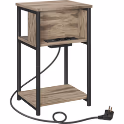 [Table d’appoint avec multiprise] Cette table d’appoint est équipée d’une prise intégrée avec 2 prises CA, 2 ports USB et un  ...