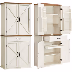 Un charme rustique : Cette armoire inspirée du style champêtre offre un espace de rangement polyvalent et un cachet rustique ...