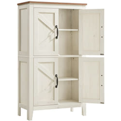 Vasagle - liry Collection – Armoire de Rangement avec Portes Coulissantes, Buffet Haut, Style Ferme, pour Cuisine, Salle de Bain, Salon ou Salle à