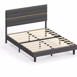 Confortable et élégant : Fabriquée en imitation lin respirant et en mousse de haute densité, cette tête de lit offre un grand ...
