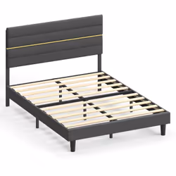 Confortable et élégant : Fabriquée en imitation lin respirant et en mousse de haute densité, cette tête de lit offre un grand ...