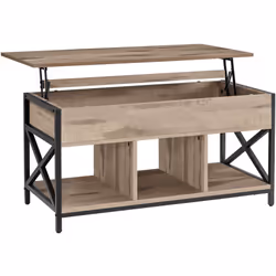 [Plateau relevable] Le plateau de cette table basse peut être relevé de 46,5 cm à 62 cm. Vous pouvez ainsi travailler, surfer ...