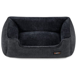 Panier pour Chiens, Lit pour Animaux, Canapé, en Tissu Façon Lin, Bords Rehaussés, Antiglisse, Housse Amovible Lavable, Taille l pour Chiens Moyen,