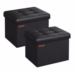 【DU RANGEMENT】 Rangez vos livres, couvertures et draps de lit dans ces ottomans de 31 x 41 x 31 cm (P x L x H) pour cacher le ...