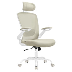 Songmics - Chaise Bureau Ergonomique, Tissu en Maille, Support Lombaire, Appui-tête, Mécanisme à Bascule, Assise Large de 53 cm, Accoudoirs