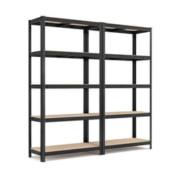 Songmics - tagère Charge Lourde à 5 Niveaux, Lot de 2, 180 x 90 x 40 cm, Capacité 875 kg (175 kg/niveau), Étagères de Garage, Planches Réglables,