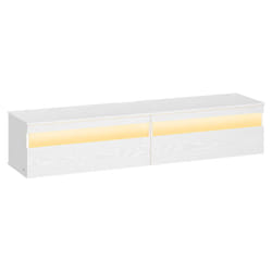 Vasagle - Meuble tv Suspendu, Meuble tv Mural, Étagère Murale pour Salon, Adapté à Divers Téléviseurs, Table tv, pour Salon, Style Moderne, 147 x 35
