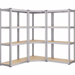 [Grande stabilité et fiabilité] Chaque niveau de cette étagère d’angle est renforcé par 2 traverses, assurant une structure s ...
