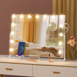 Lumières LED pour un rendu maquillage fidèle : Les lumières offrent 3 températures de couleur et une luminosité réglable selo ...
