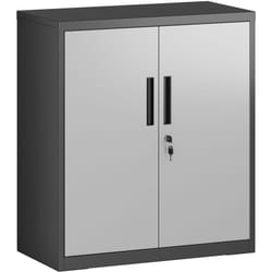 Songmics - Caisson de Bureau, Placard Polyvalent, Armoire de Bureau à 2 Portes, Verrouillable, Meuble de Rangement en Acier, pour Bureau, Salon,