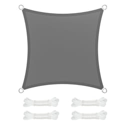 Voile d'Ombrage 3 x 3 m, Protection Solaire en Tissu hdpe, Respirant, Perméable à l'Eau, pour Terrasse, Jardin, Balcon, Camping, Carré, Concave,
