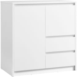 Buffet, Armoire de Rangement, avec Porte et Étagère Réglable en Hauteur, 2 Tiroirs, Moderne, 40 x 70 x 74,5 cm, pour Salon, Salle à Manger, Bureau,