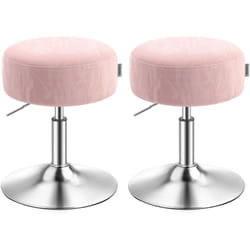 Vasagle - Tabourets de Maquillage, Lot de 2, Réglables en Hauteur, Pivotants à 360 Degrés, en pu, Coussin Épais, Tabourets de Coiffeuse, pour