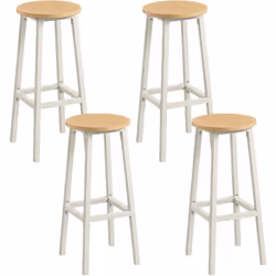 [Indémodable] Les surfaces dorées, les structures blanches et les pieds évasés confèrent à ces tabourets de bar un charme int ...